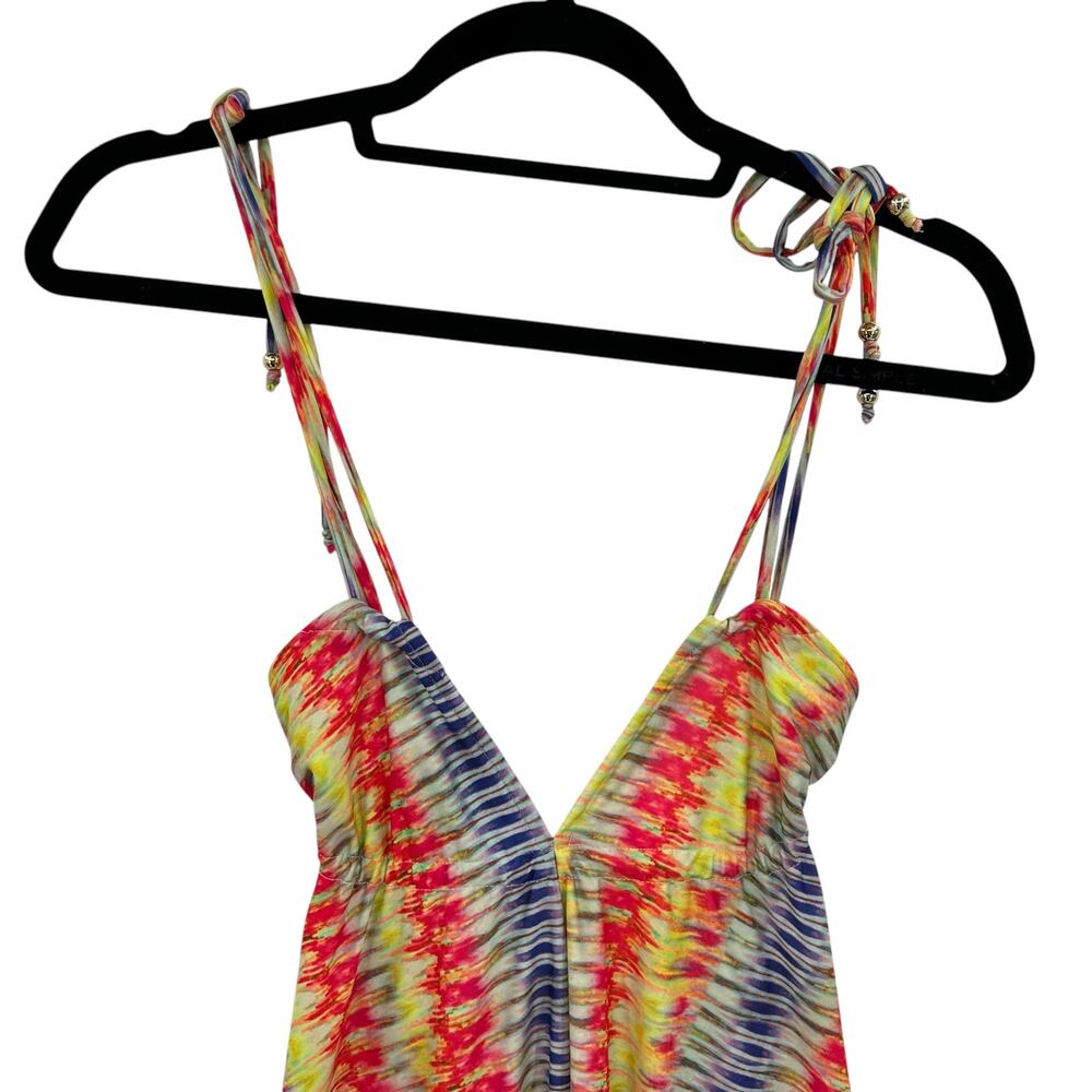 PilyQ Girls Rion Dress Swimsuit Cover-Up Colorful Stripe Tie Dye Size Small - Picture 2 of 15